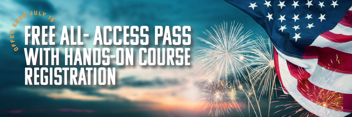 Free All-Access Pass with Hands-on Course registration